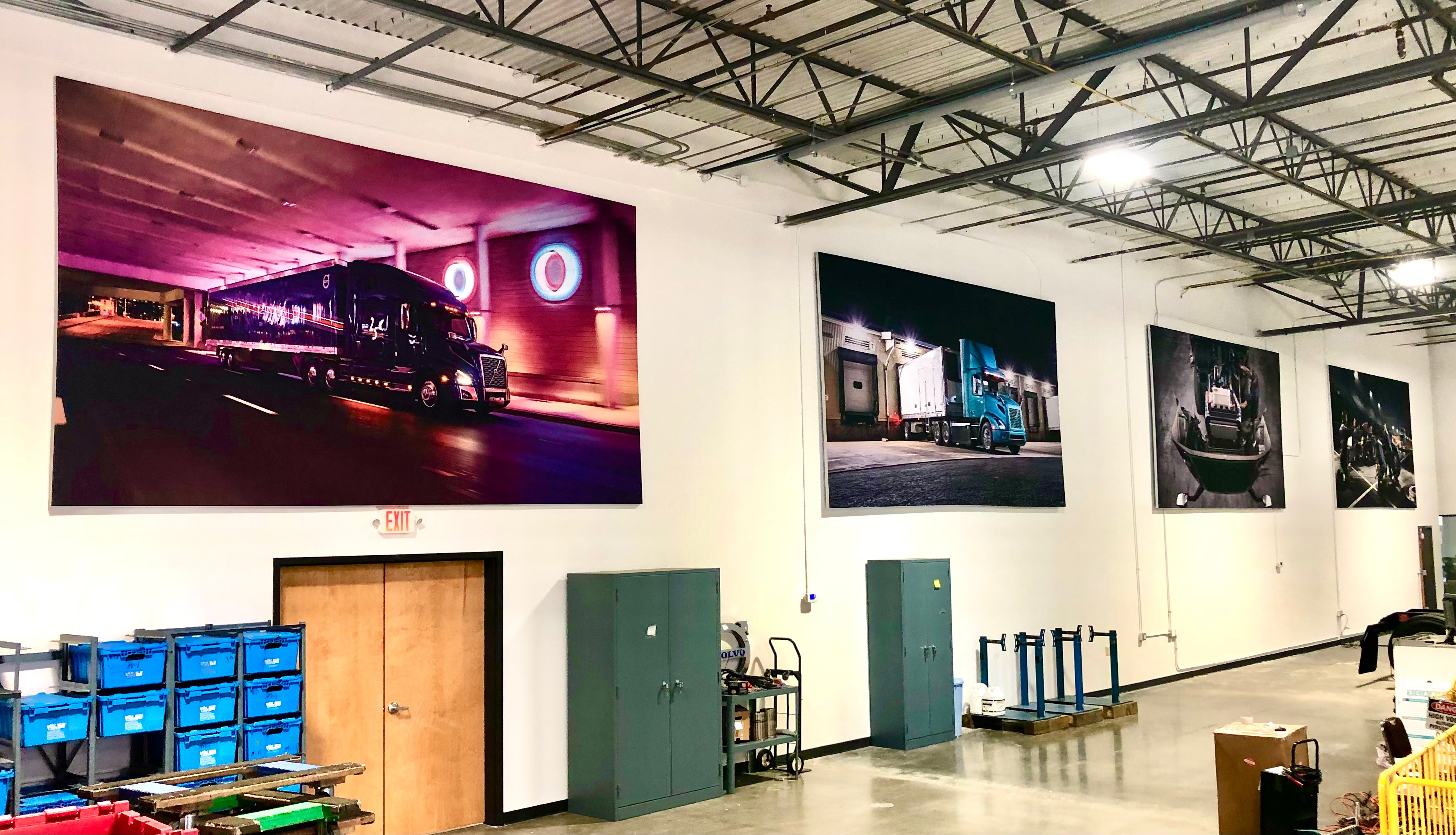 Custom designed wall mounted SEG Fabric Frames.