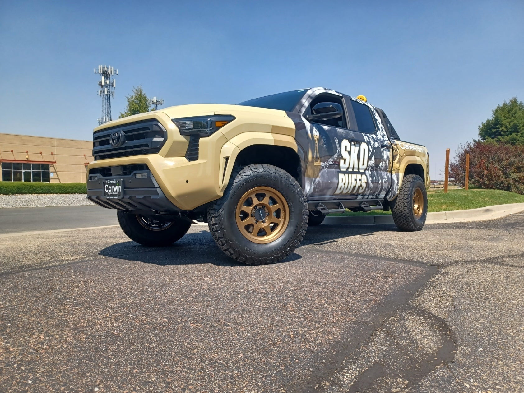 A full vehicle vinyl wrap for CU Boulder's mascot truck.