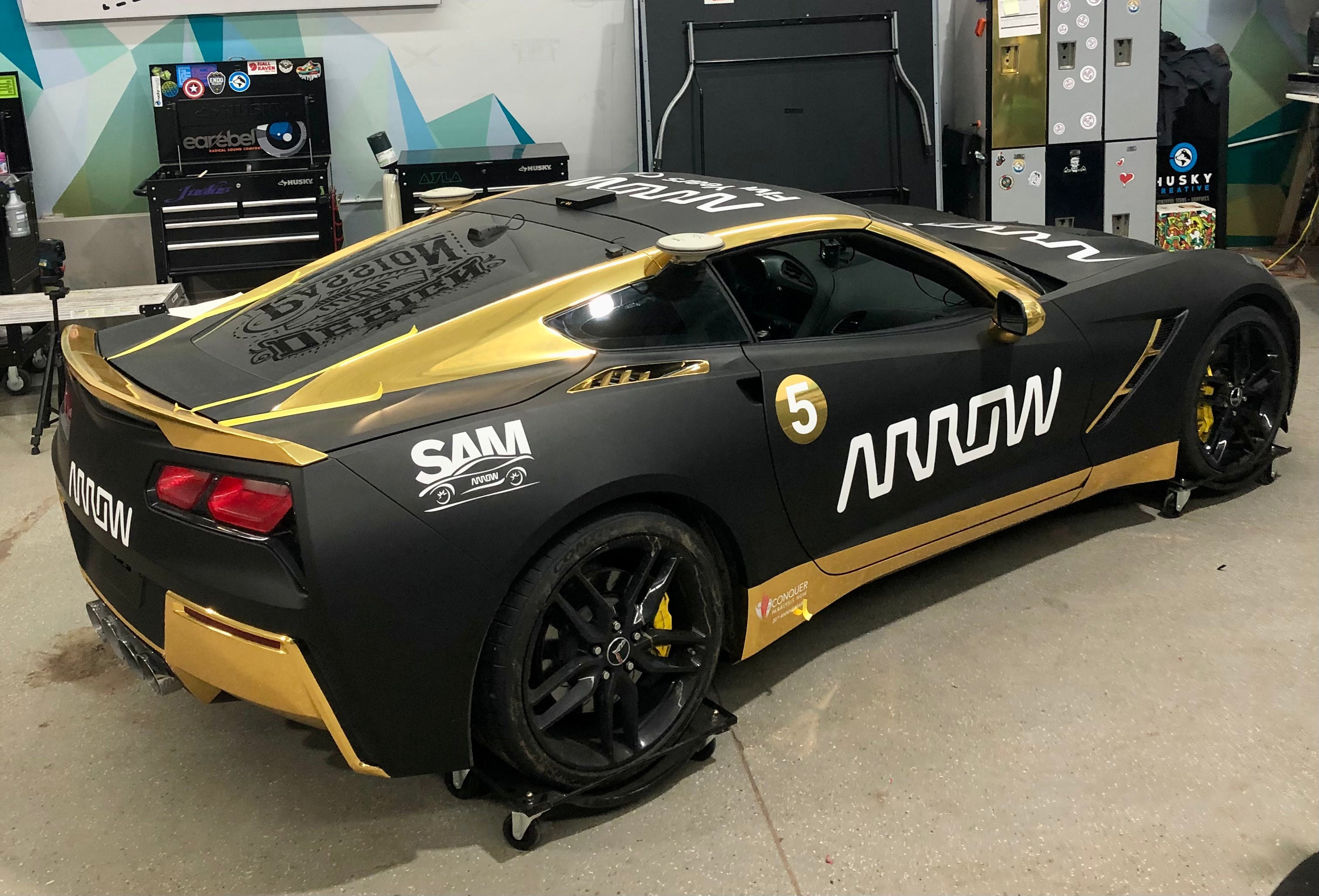 Specialty vehicle car vinyl wrap for luxury vehicles.