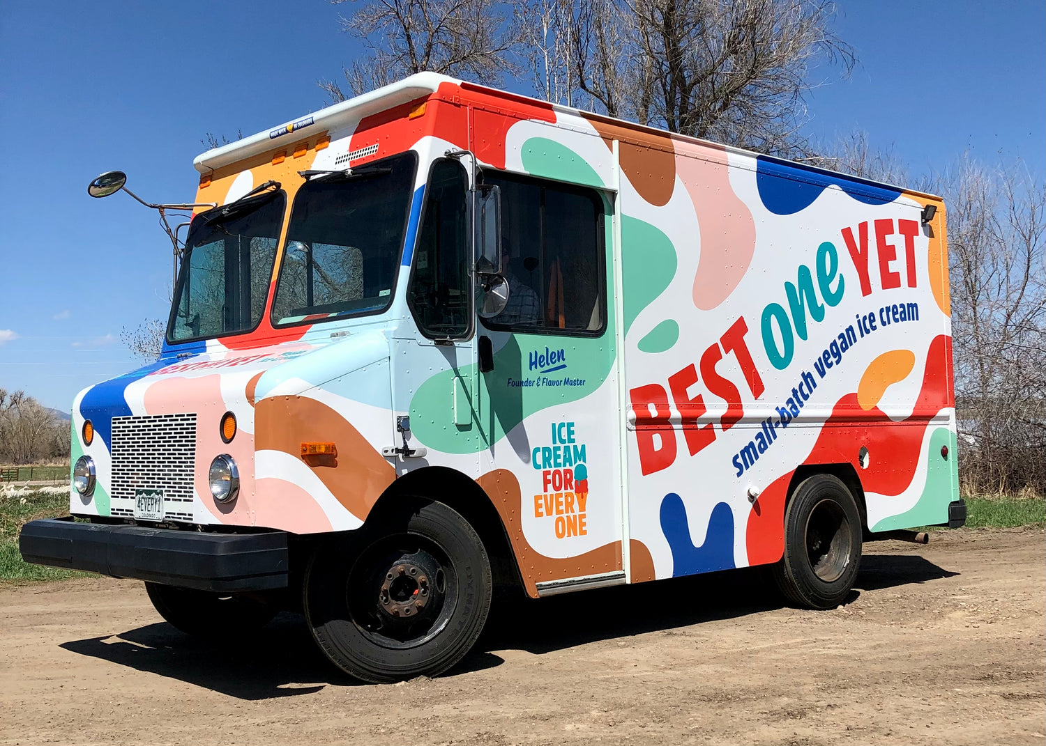 Custom designed truck wrap for vegan ice cream.