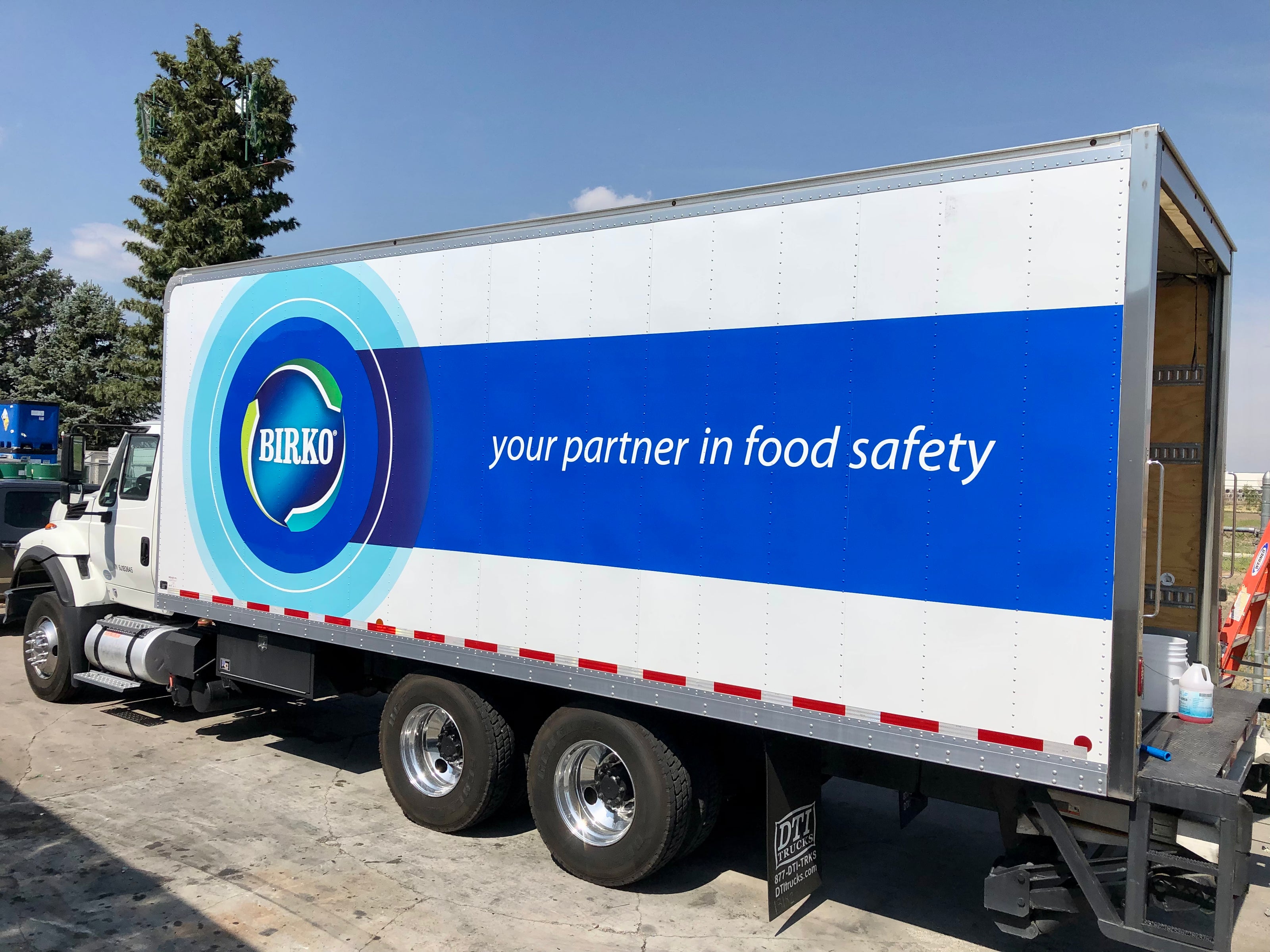 Birko's partial vinyl wrap for trailers.