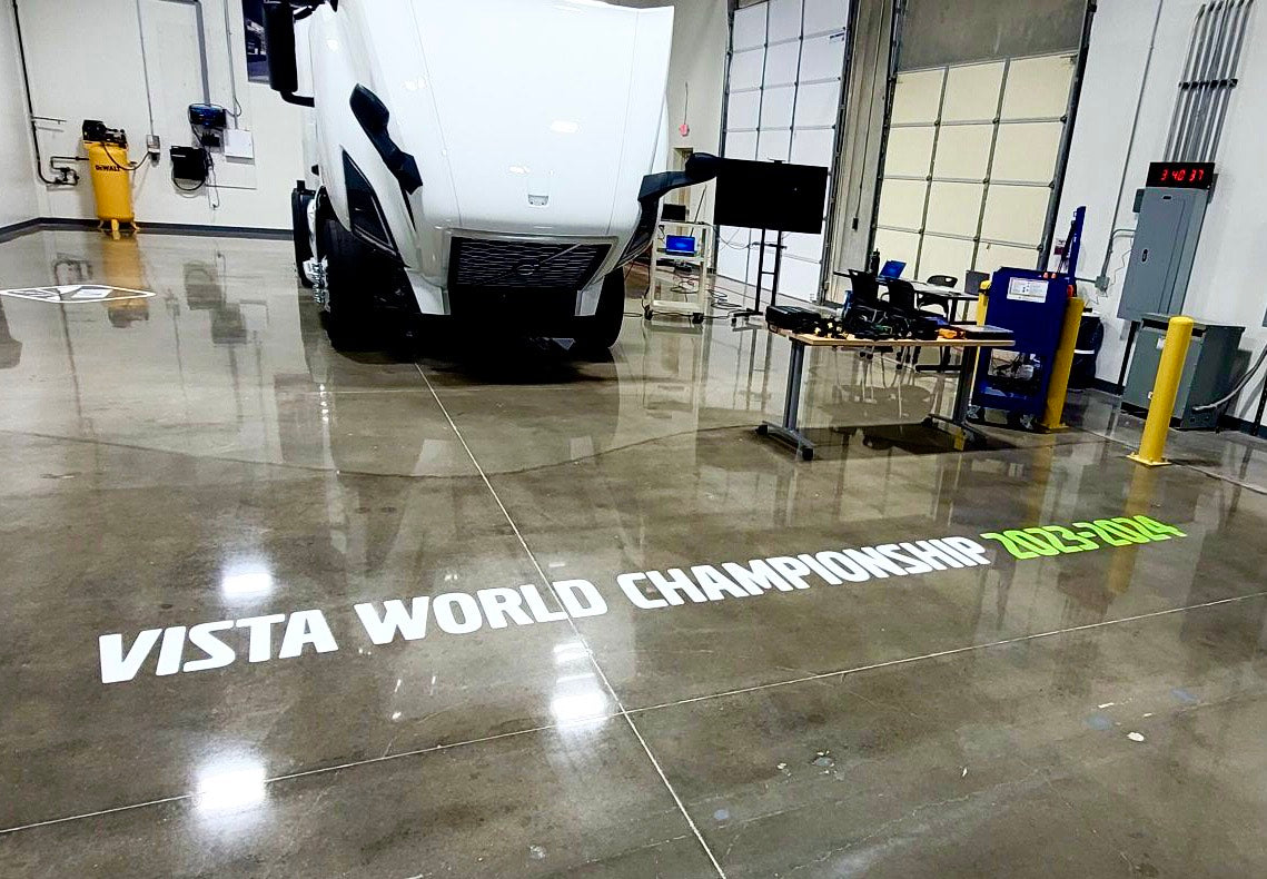A floor vinyl wrap for Volvo's Vista World Championship 2023-2024.