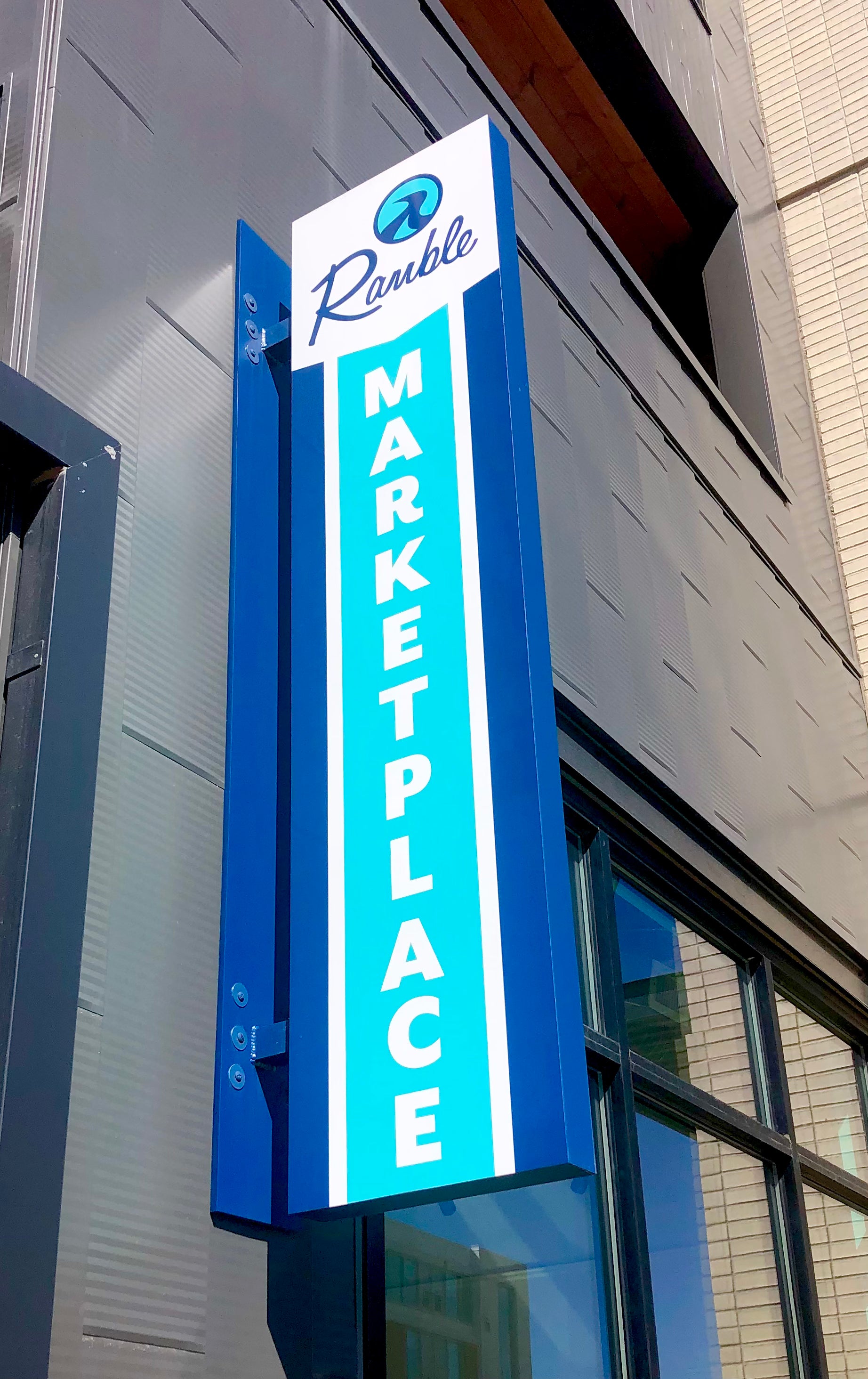 Exterior fabricated business signage.