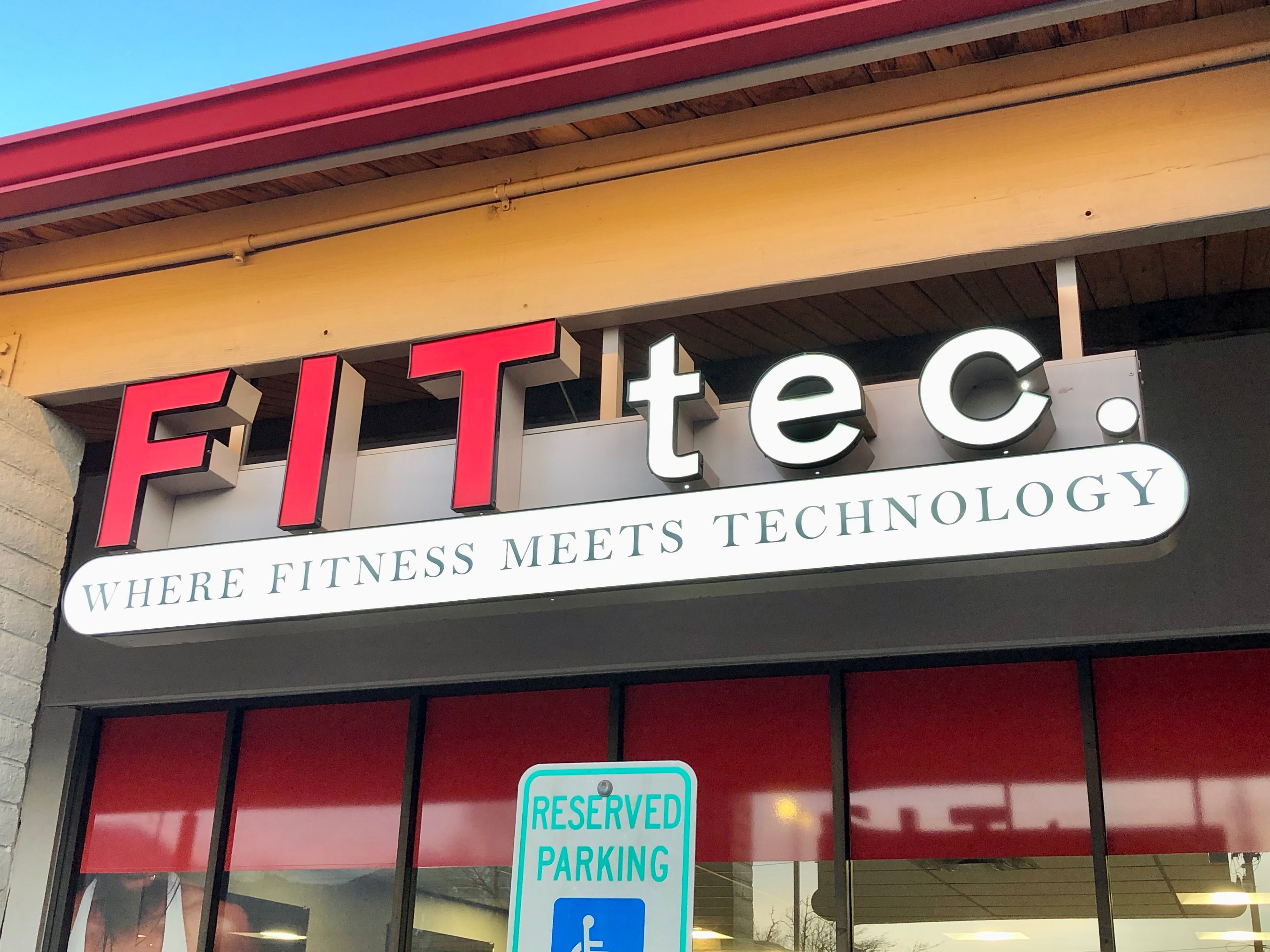 Exterior business signage for Fit Tec in Boulder County.