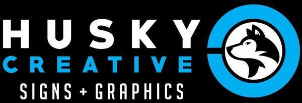 Picture of Husky Creative's Logo on Black Background