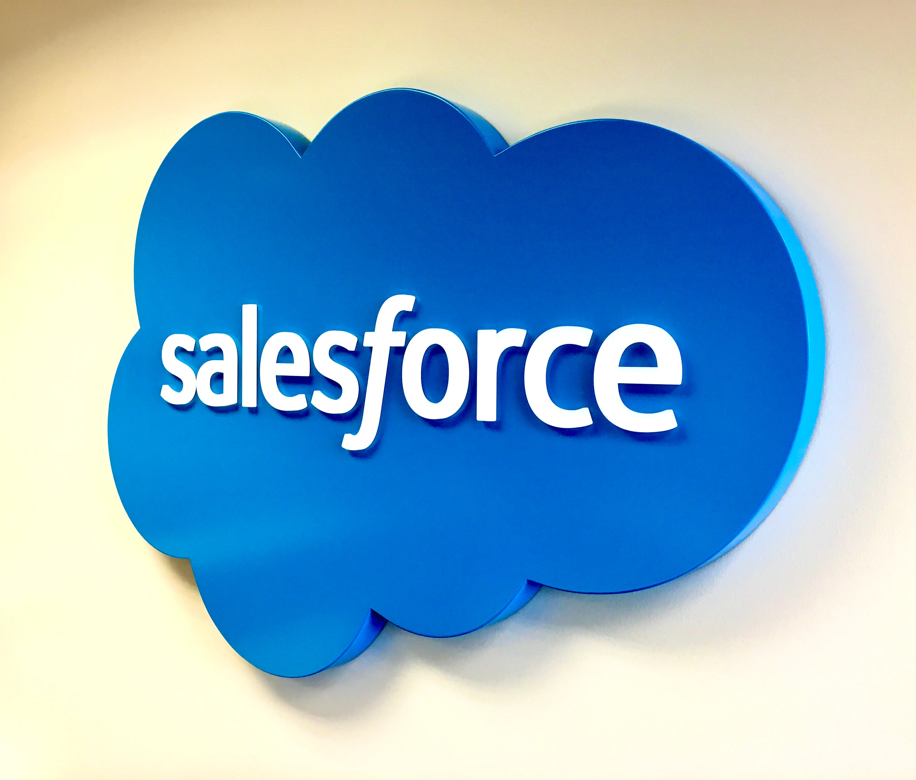 Salesforce professionally designed and crafted business signage.