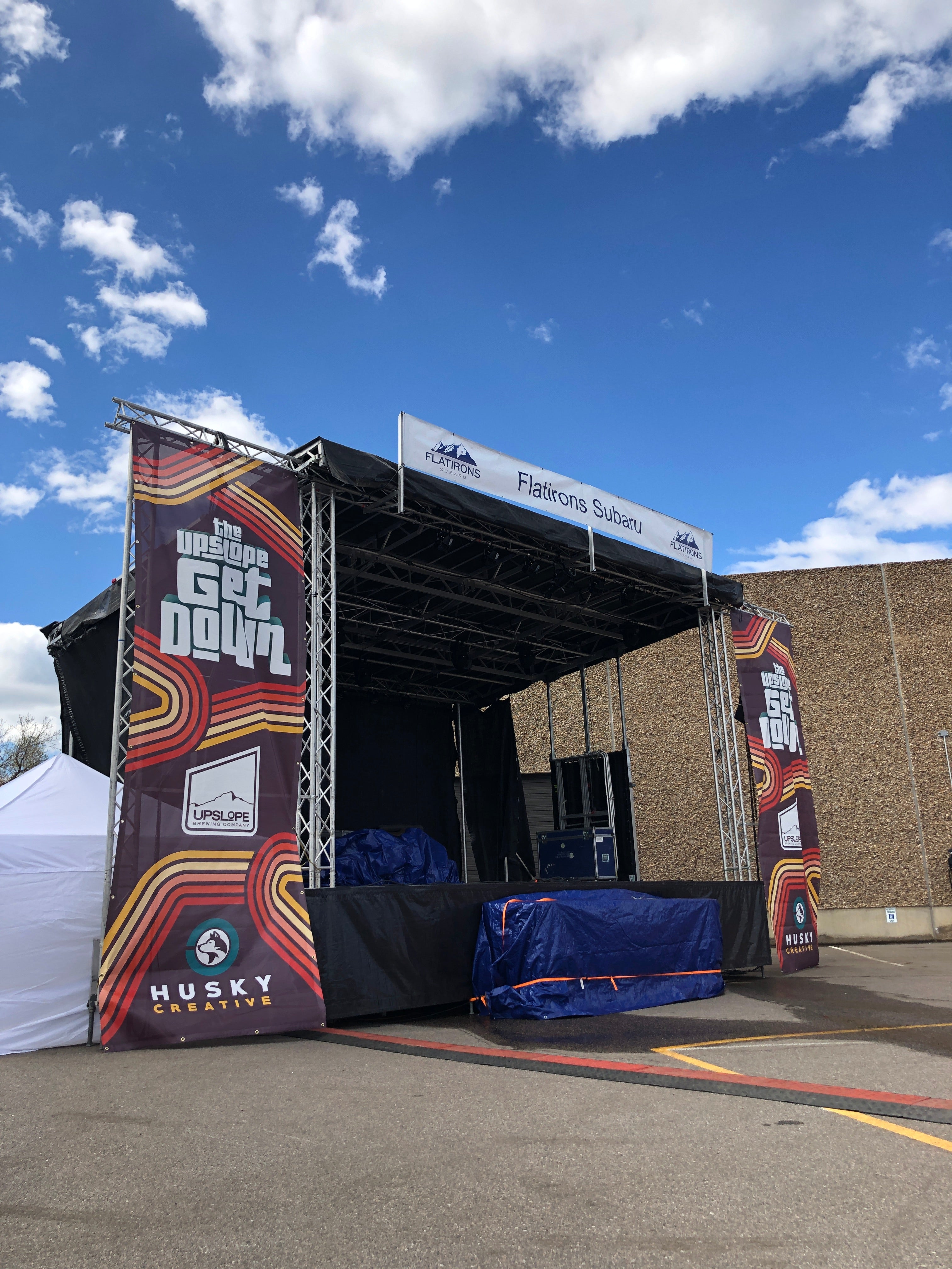 Unique event show booth for Upslope brewery in Boulder, Colorado by Husky Creative.