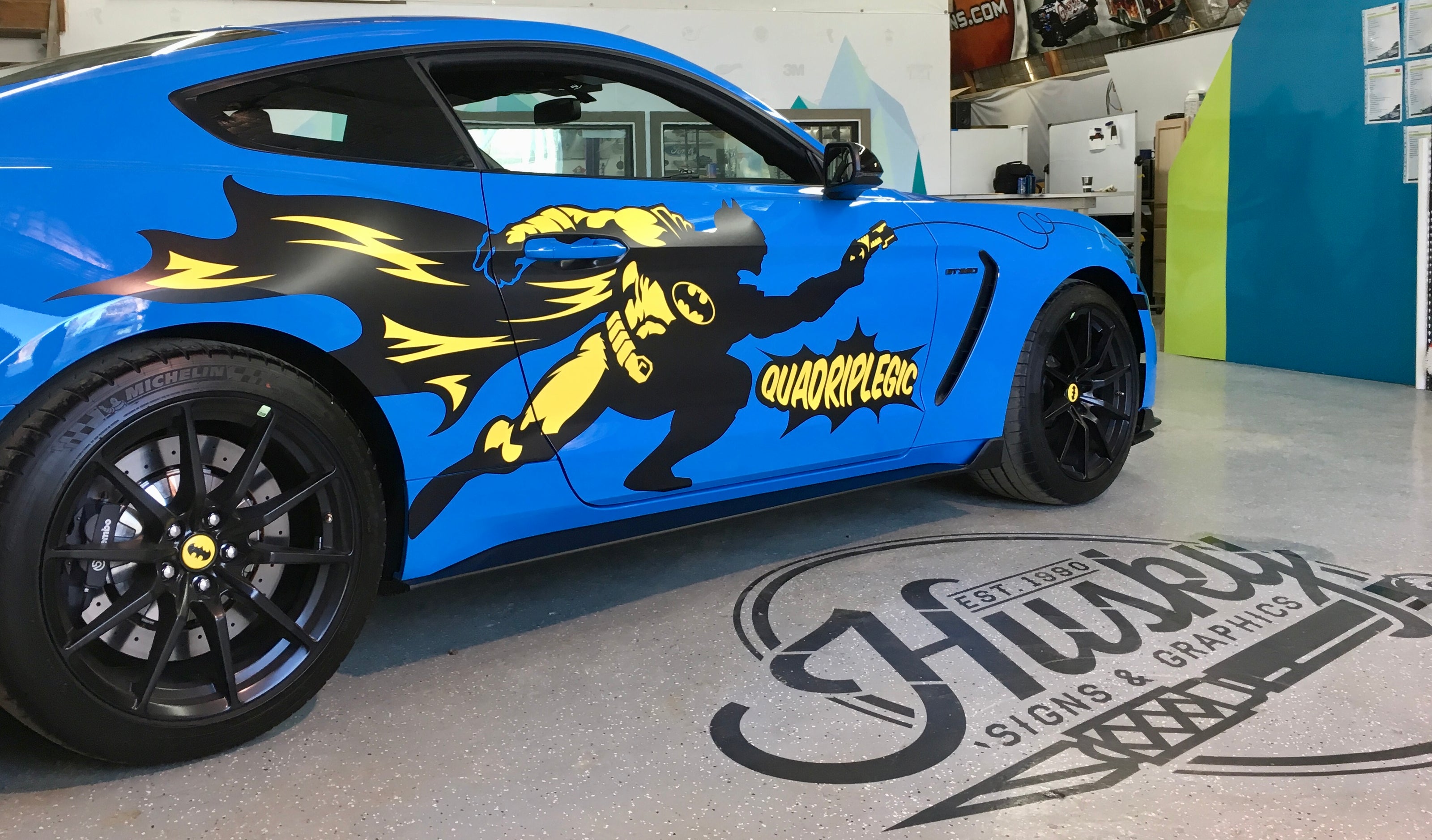 Picture of a specialty made car wrap.