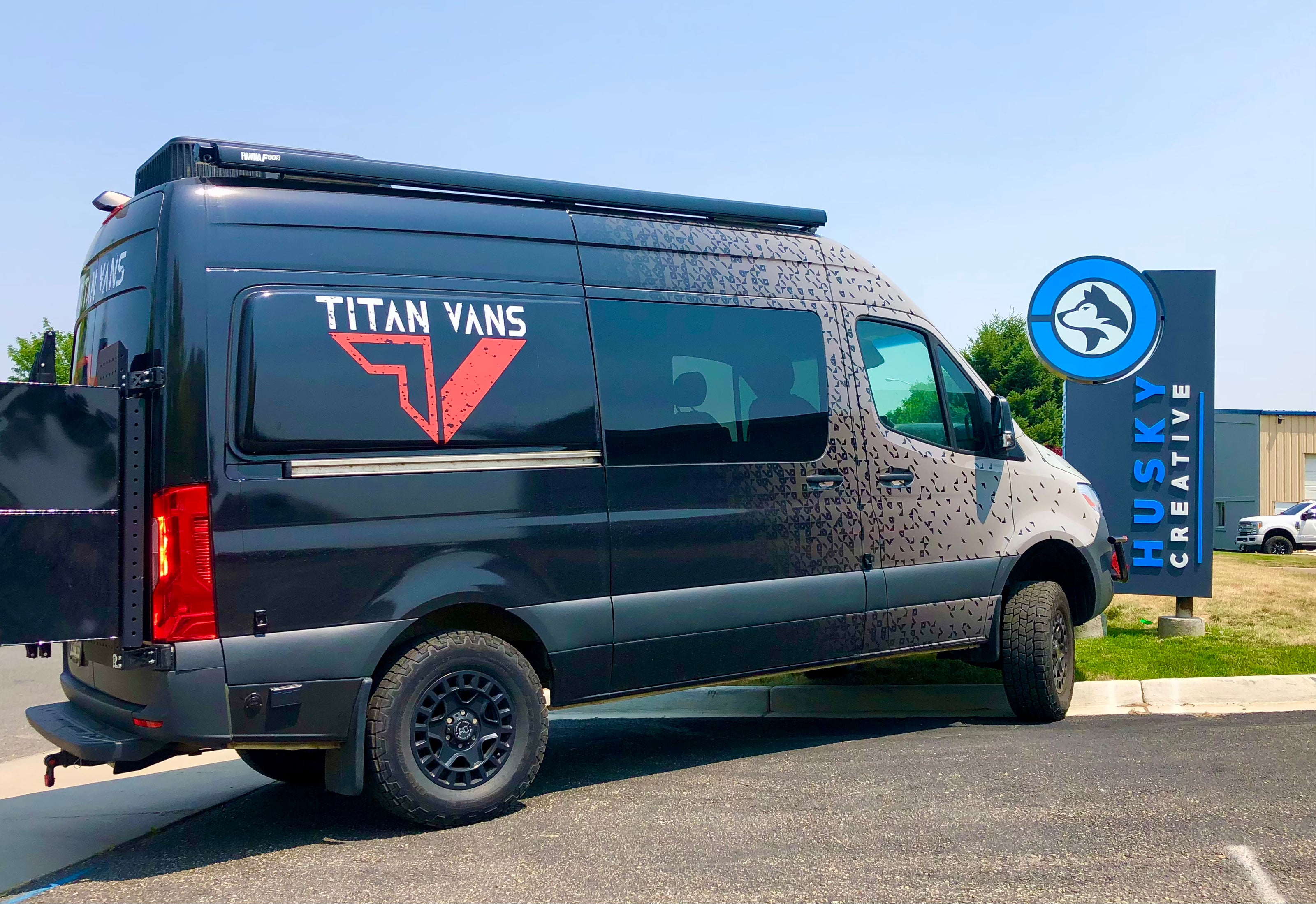 Custom full vehicle van wrap for Titan Vans.