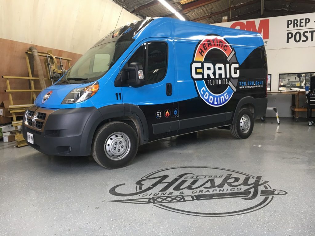 husky creative boulder colorado vehicle wrap craigs plumbing 1024x767 - Full Vehicle Wrap Design That Increases Brand Visibility