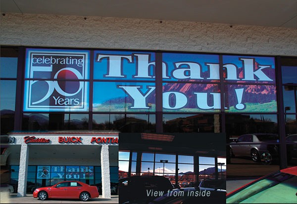 mccaddenwindowperf sign - Top Benefits of Window Graphics for Your Business