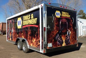 napa trailer wrap 300x203 - Wrap your vehicle uniquely, securely, and stylishly for success!