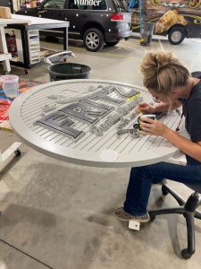 custom painting on hdu 1 225x300 - The Benefits of Working With a Full-Service Sign Company