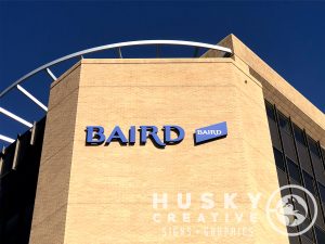 baird cherry creek denver ext sign day 1of3 300x225 - Enhancing Your Business's Corporate Image With a New Custom Signage
