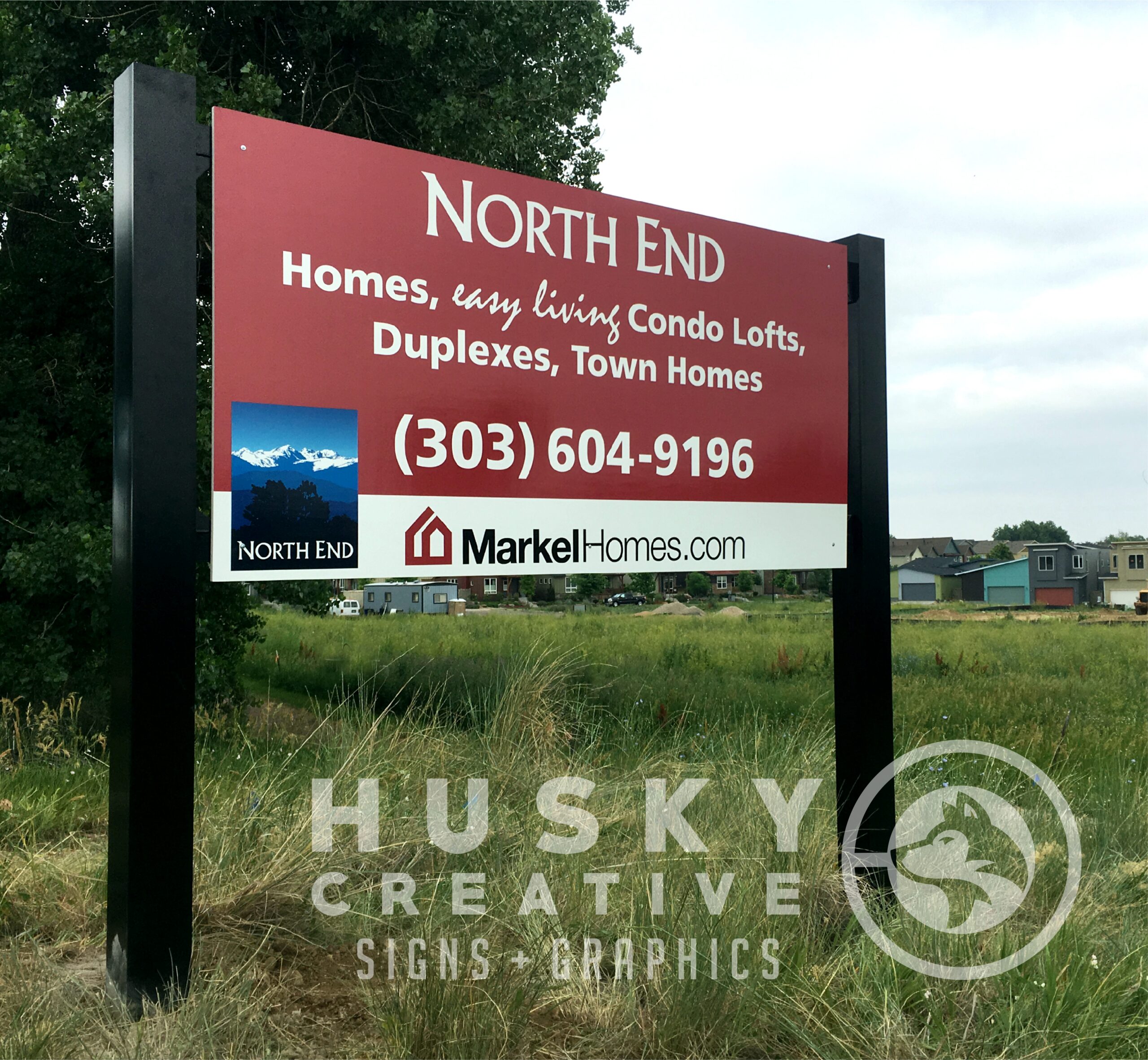 Post signs for business entrances and real estate displays